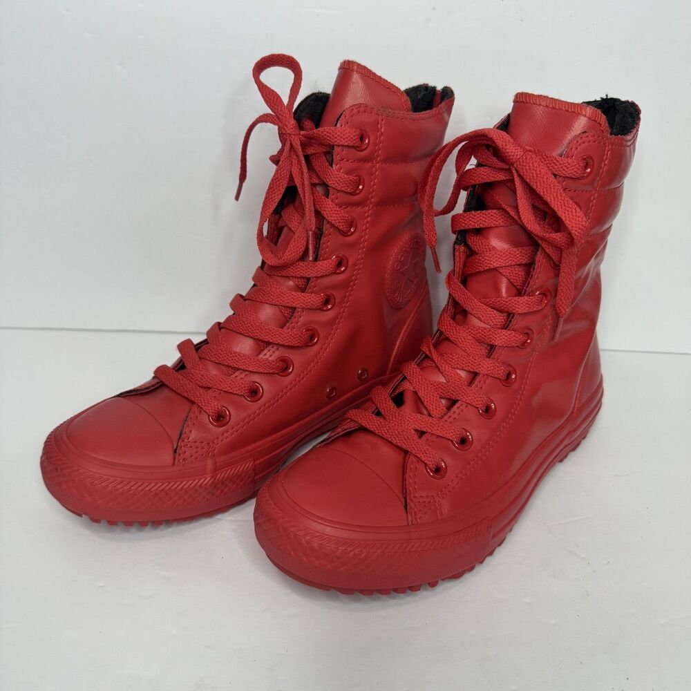 Converse Chuck Taylor Women’s Hi-Rise Fashion Boot Size 7 Rubber Red 549592C
